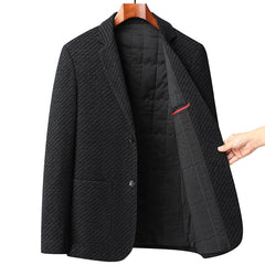 Men's Nylon Elastic Non-iron and Cotton Thickened Casual Blazer