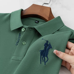 New Fashionable Cotton Embroidered Lapel POLO