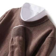 2023 New Men's Round Neck Casual Business Knitted Cashmere Sweater