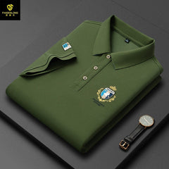2024 New Style Embroidered Lapel Simple Casual Cotton Polo Shirt