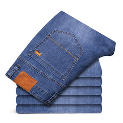 Men's Loose Large Size Stretch Straight Business Casual Jeans