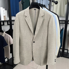 Men's Thin Linen Solid Blazer