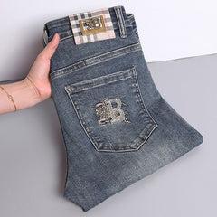 Men's High Quality Embroidered Stretch Jeans
