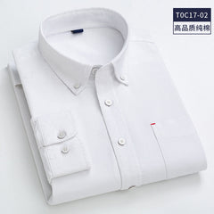 100% Cotton Plaid Striped Solid Color Long-sleeved Shirts