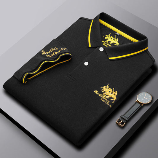 Men's Short Sleeve Fashionable Embroidered Polo Shirt