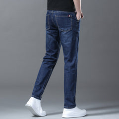 Men's Thin Breathable Stretch Slim Fit High Quality Business Casual Jeans