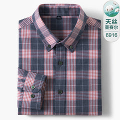Men's High-end Business Casual Cotton Plaid Shirt