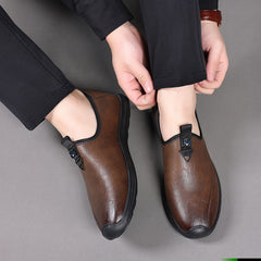 New trendy casual soft sole versatile leather shoes