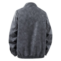 2025 Vintage Lapel Leather Jacket