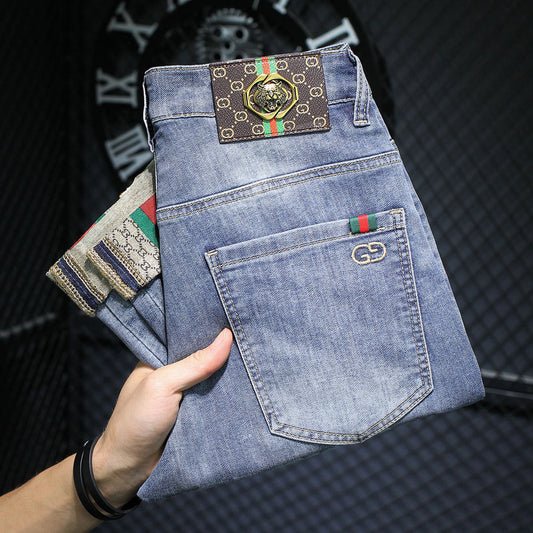 Embroidered new stretch jeans
