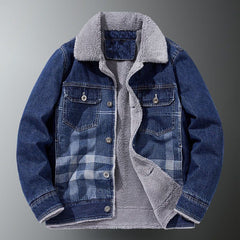 Men's Denim Cotton Sherpa Jacket