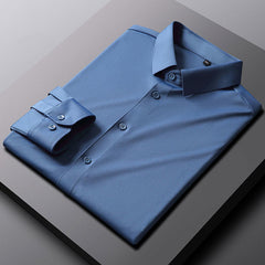 Men's business casual noodle soup anti-wrinkle shirt