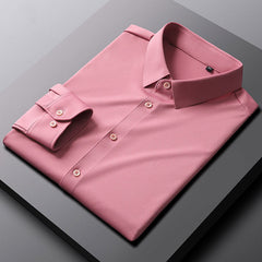 Men's business casual noodle soup anti-wrinkle shirt