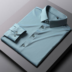 Men's business casual noodle soup anti-wrinkle shirt