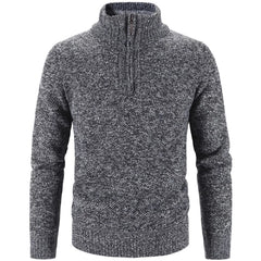 Winter Men's Fleece Thicker Half Zipper Sweater