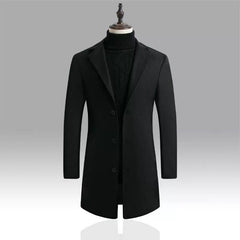 Winter Classic Solid Color Woolen Coat
