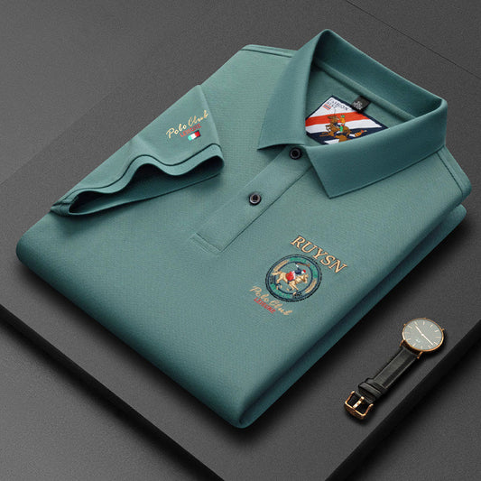 Men's Business Embroidered Lapel POLO Shirt