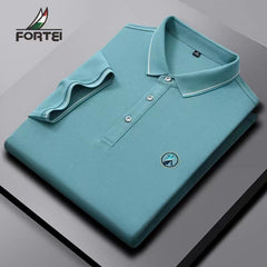 New short sleeve embroidered polo shirt