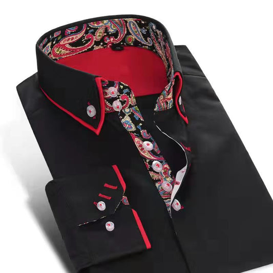 Lapel Print Shirt