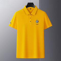 2024 New Style Embroidered Lapel Simple Casual Cotton Polo Shirt