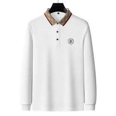 Long fashion casual business polo shirt