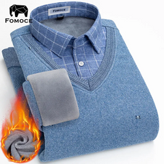 Winter plush plaid sweater