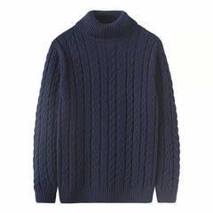 thick turtleneck solid color sweater