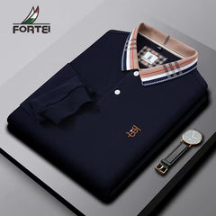 Embroidered casual polo shirt
