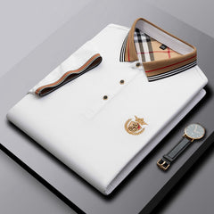 Men's Summer Short-Sleeved Casual Fashion Business Polo Shirt