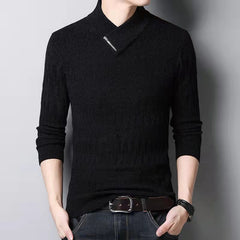 Solid color V-neck sweater