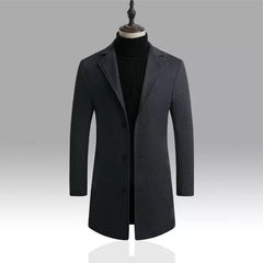 Winter Classic Solid Color Woolen Coat