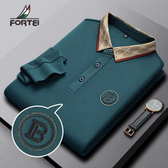 Long fashion casual business polo shirt