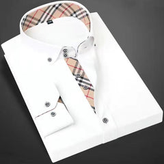 New plaid collar business casual shirt