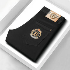 Men's High-end Stretch Cotton Embroidered Jeans