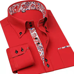 New Contrast Color Casual Shirts
