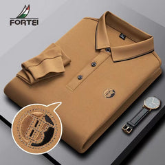 Pure cotton business embroidered polo shirt