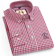 Plaid embroidered shirt