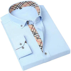 New plaid collar business casual shirt
