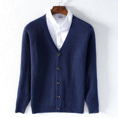 2022 Men's Autumn And Winter V-Neck Solid Color Sweater [ 5 Colors]
