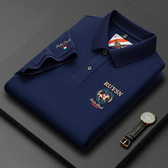 Men's Business Embroidered Lapel POLO Shirt