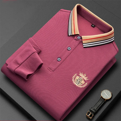 Business casual embroidered polo shirt