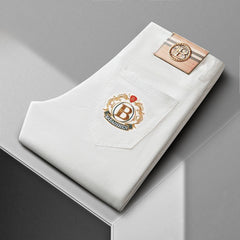Men's High-end Stretch Cotton Embroidered Jeans