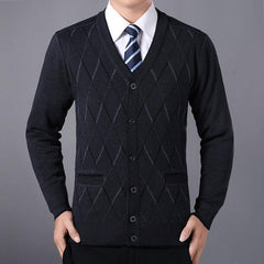 Men's Thick Warm Cardigan Sweater