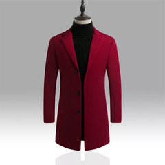 Winter Classic Solid Color Woolen Coat