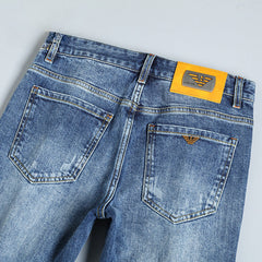 Men's Retro Slim Fit Stretch Cotton High-end Jeans