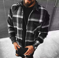 2022 New Printed Plaid Shirt Coat