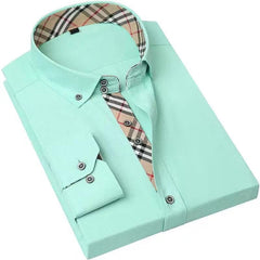 New plaid collar business casual shirt