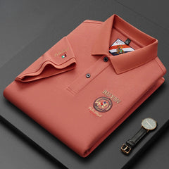 Men's Business Embroidered Lapel POLO Shirt