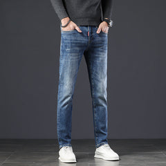 Men's Retro Slim Fit Stretch Cotton High-end Jeans
