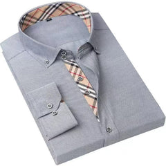 New plaid collar business casual shirt